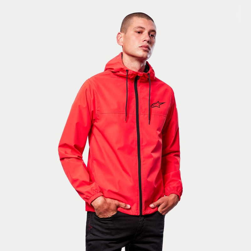 Alpinestars Treq Windbreaker rdeča fluo črna jakna