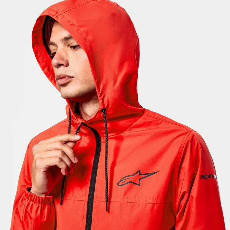 Alpinestars Treq Windbreaker rdeča fluo črna jakna