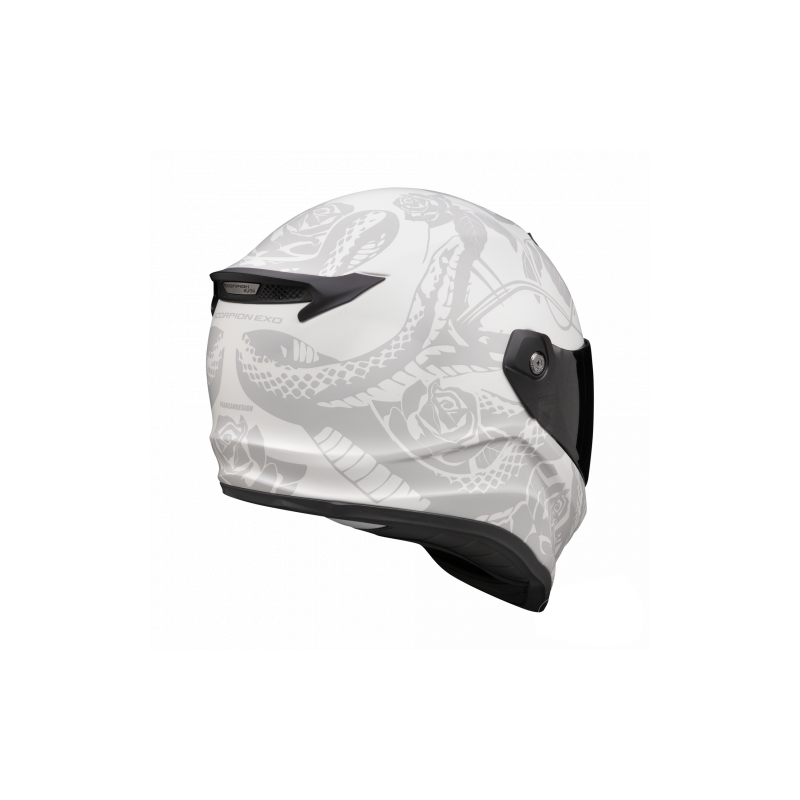 Integralna motoristična čelada Scorpion Covert FX Dragon mat sivo-srebrna