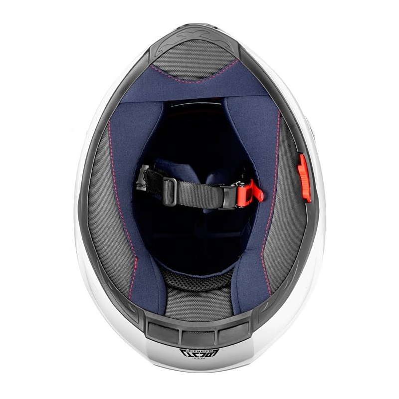 Motoristična čelada Cassida Apex Jawa - rdeča-črna-siva
