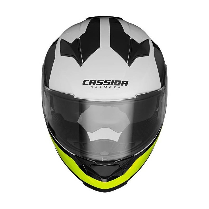 Motoristična čelada Cassida Apex Contrast black-white-grey-fluo yellow razprodaja