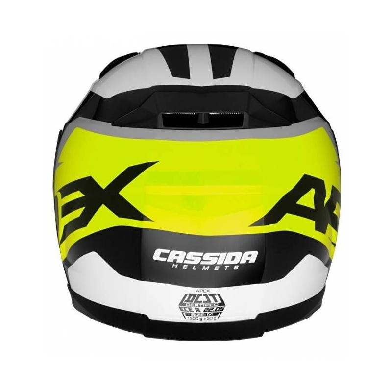 Motoristična čelada Cassida Apex Contrast black-white-grey-fluo yellow razprodaja