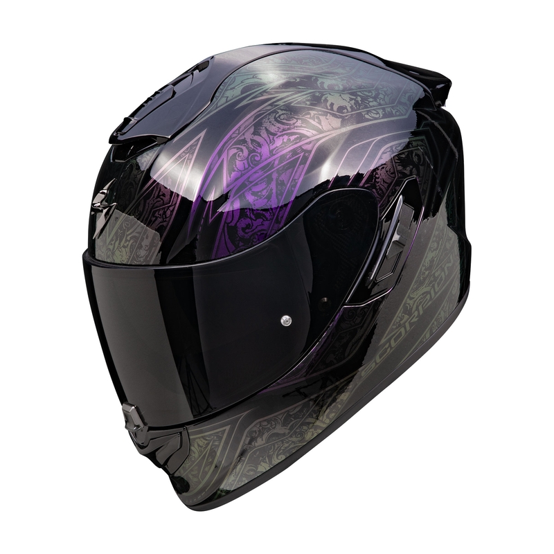 Integralna motoristična čelada Scorpion EXO-1400 EVO II Air Fantasy črna-kameleon razprodaja