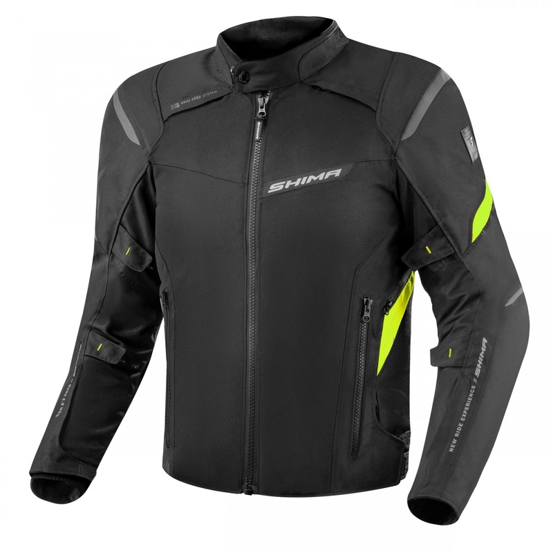 Shima Rush 2.0 motoristična jakna črno-fluo rumena