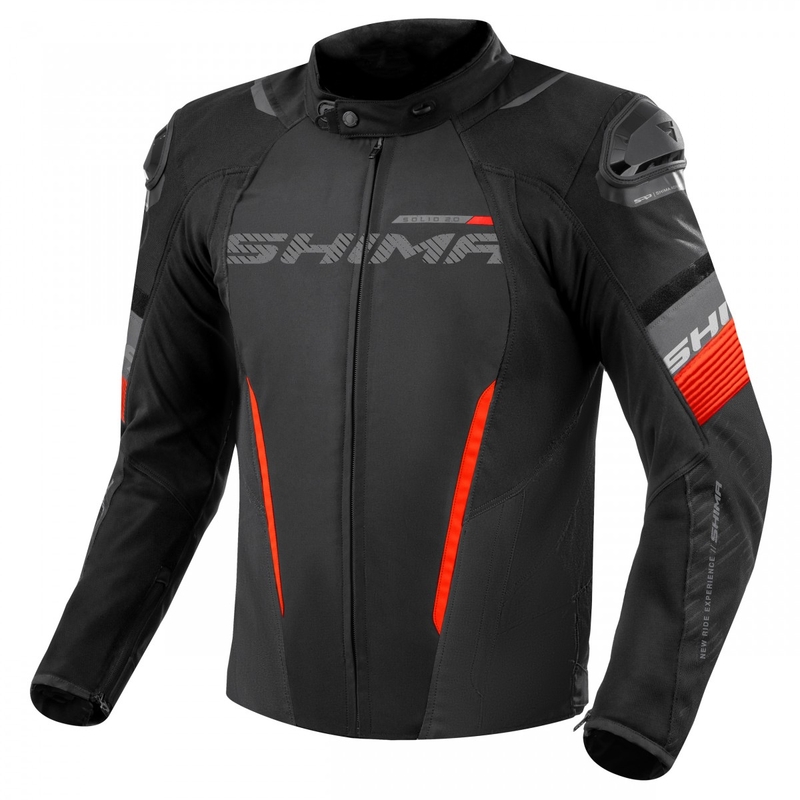Motoristična jakna Shima Solid 2.0 črno-rdeča