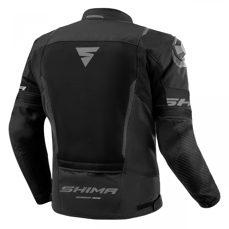 Črna motoristična jakna Shima Solid 2.0 Vent