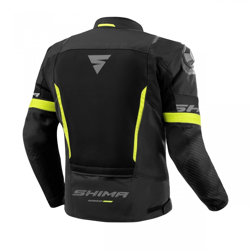 Motoristična jakna Shima Solid 2.0 Vent črno-fluo rumena