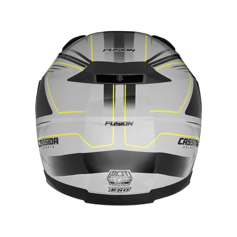 Motoristična čelada Cassida Apex Fusion grey-black-fluo yellow razprodaja
