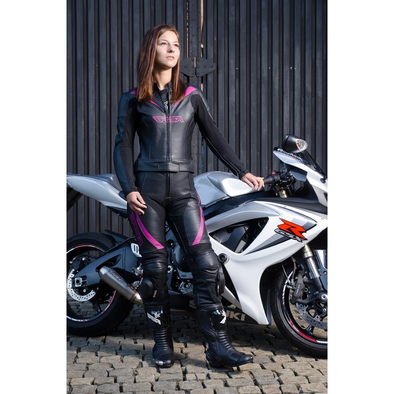 Ženska motoristična jakna RSA Destiny 2 Black and Pink razprodaja