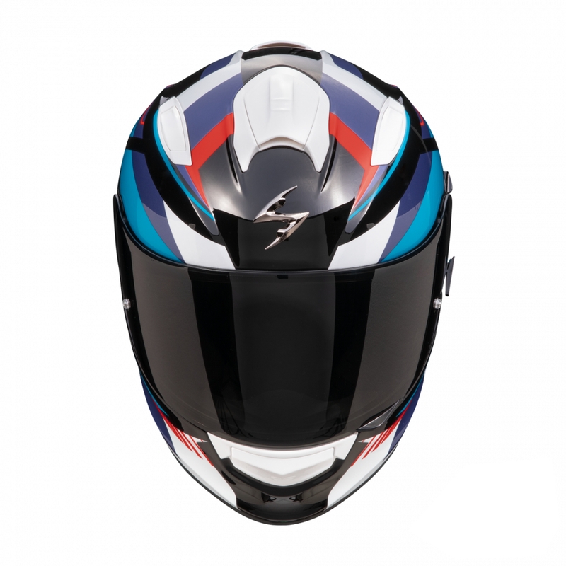 Scorpion EXO-491 Abilis full-face motoristična čelada črno-modra-rdeča
