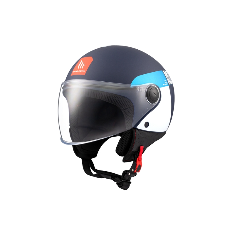 Odprta motoristična čelada MT STREET INBOARD C7 mat modro-bela