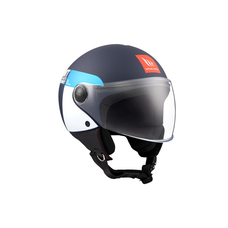 Odprta motoristična čelada MT STREET INBOARD C7 mat modro-bela