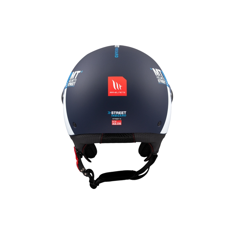 Odprta motoristična čelada MT STREET INBOARD C7 mat modro-bela