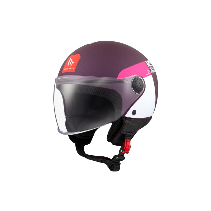 Odprta motoristična čelada MT STREET INBOARD C8 mat vijolično roza