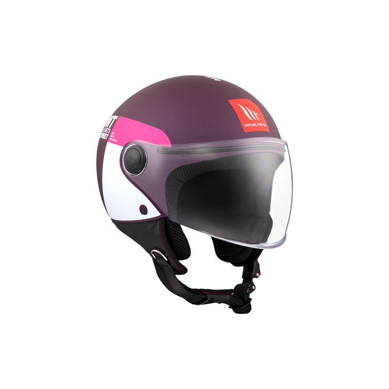 Odprta motoristična čelada MT STREET INBOARD C8 mat vijolično roza