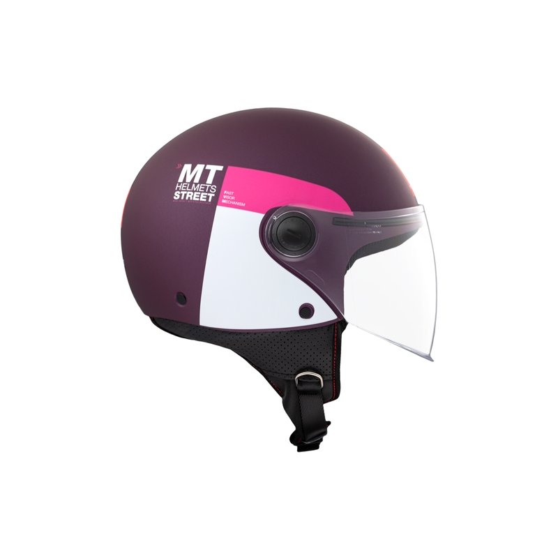 Odprta motoristična čelada MT STREET INBOARD C8 mat vijolično roza