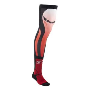 Alpinestars Knee Brace nogavice rdeče fluo-belo-črne