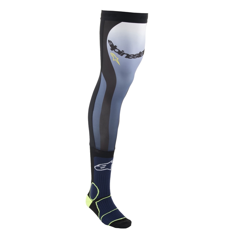 Alpinestars Knee Brace nogavice modro-rumene fluo-bele-črne