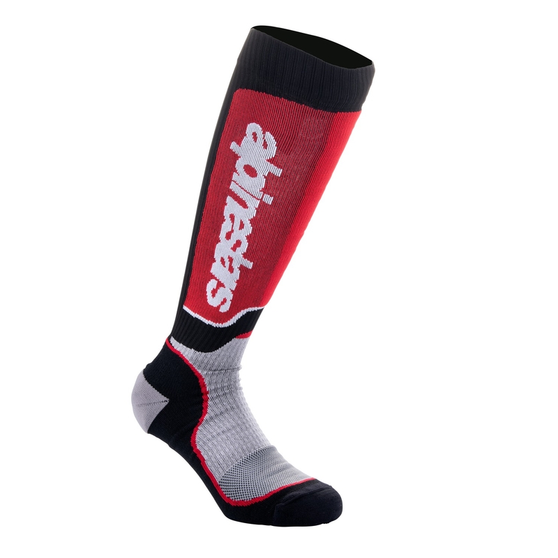 Nogavice Alpinestars MX Plus črno-rdeče-sive
