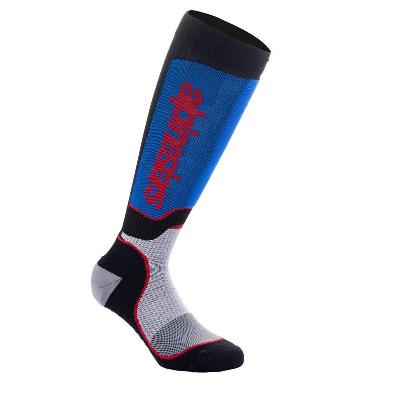 Nogavice Alpinestars MX Plus črno-rdeče-modro-sive