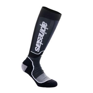 Črno-bele otroške nogavice Alpinestars MX Plus