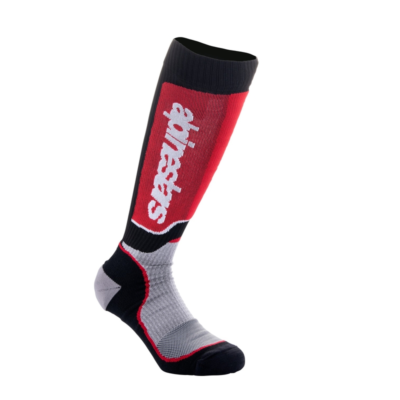 Otroške nogavice Alpinestars MX Plus črno-rdeče-sive