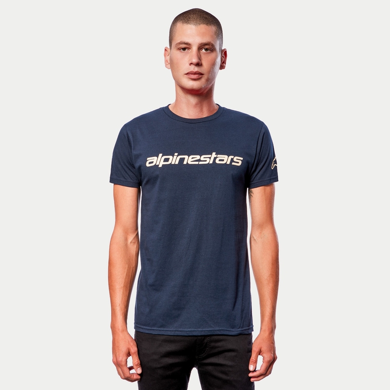 Alpinestars Linear Wordmark Tee modro-bež