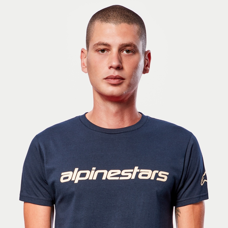 Alpinestars Linear Wordmark Tee modro-bež