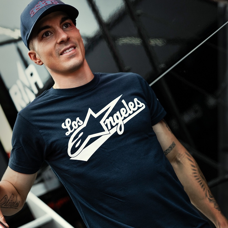 Modra majica Alpinestars Los Angeles
