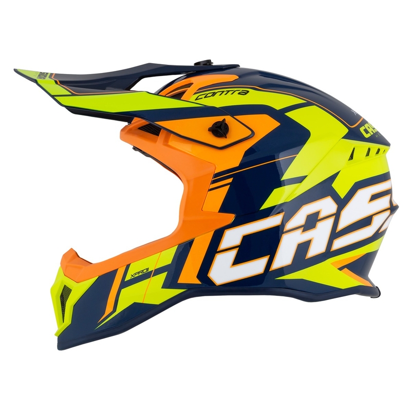 Motokros čelada Cassida Cross Pro 2 Contra fluo rumeno-oranžno-modra