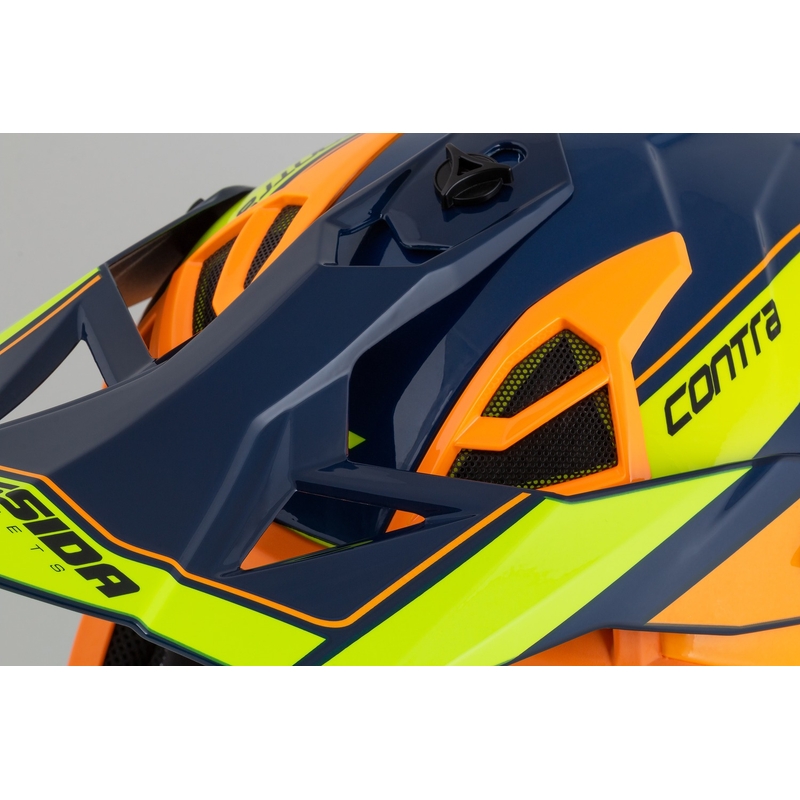 Motokros čelada Cassida Cross Pro 2 Contra fluo rumeno-oranžno-modra