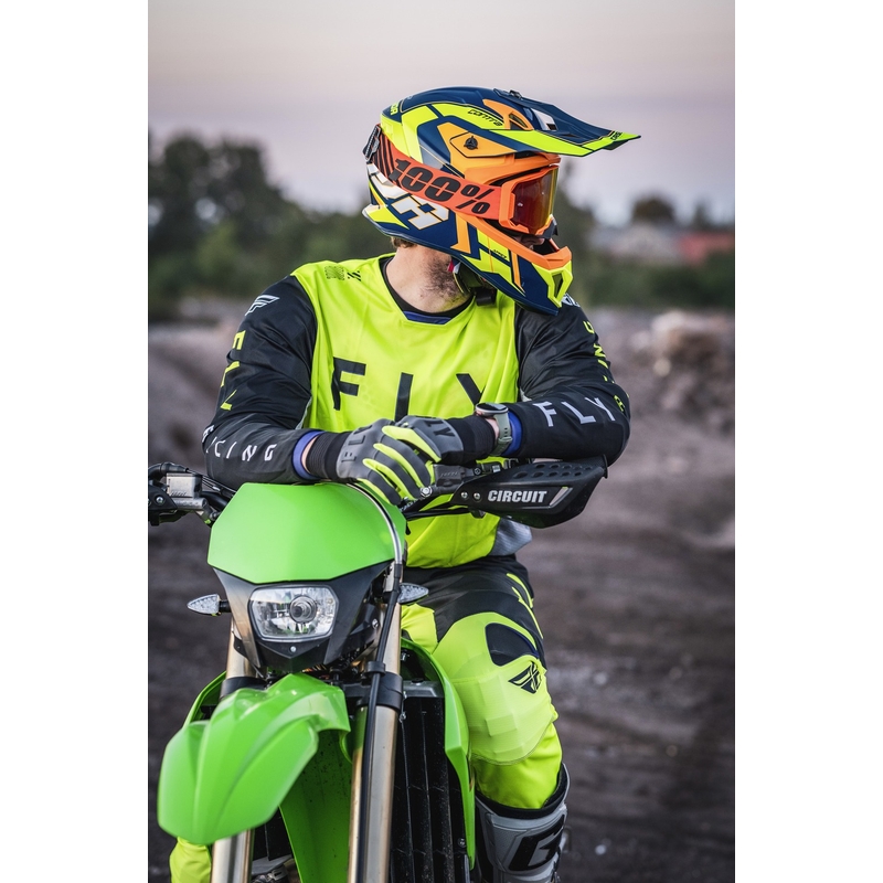 Motokros čelada Cassida Cross Pro 2 Contra fluo rumeno-oranžno-modra