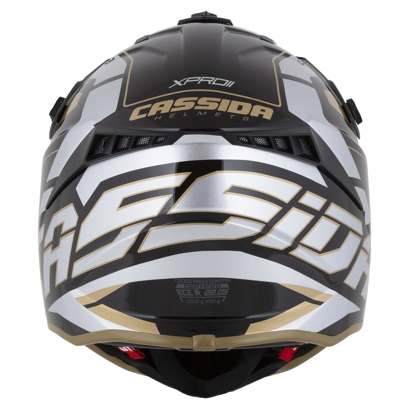 Cassida Cross Pro 2 Contra motokros čelada zlata biserno-sivo-črna