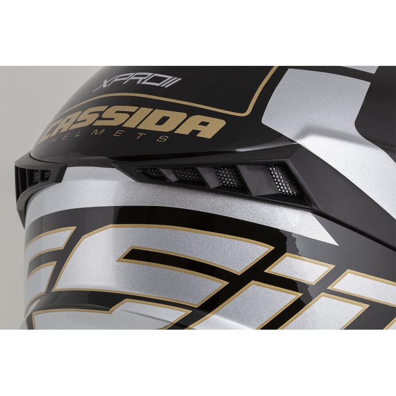 Cassida Cross Pro 2 Contra motokros čelada zlata biserno-sivo-črna