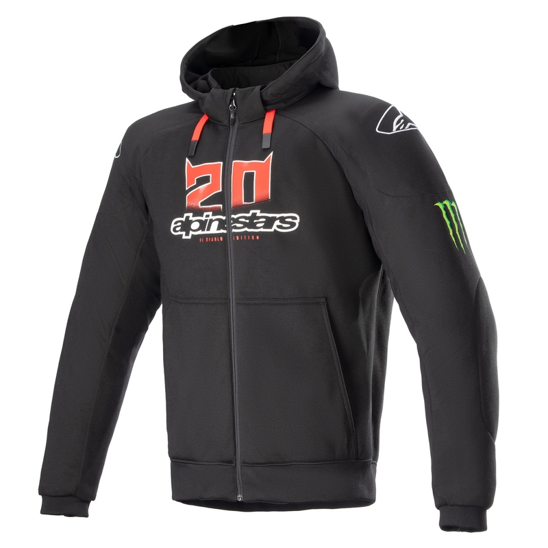 Alpinestars Chrome Ignition Monster FQ20 motoristična jakna črno-rdeča-belo-zelena