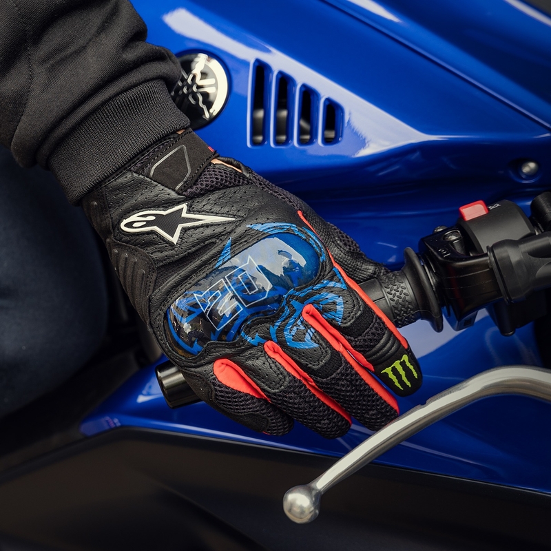Alpinestars SMX-1 Air 2 Monster FQ20 motoristične rokavice črno-rdeče-modro-belo-zelene