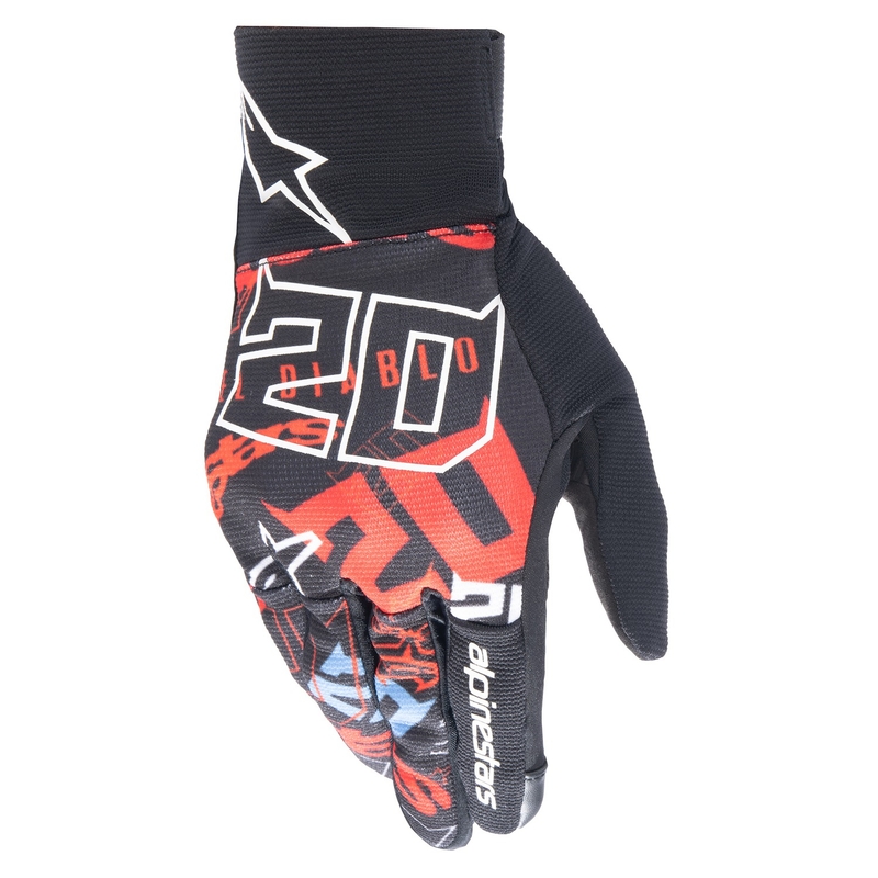 Motoristične rokavice Alpinestars Reef FQ20 črno-rdeče-modro-bele