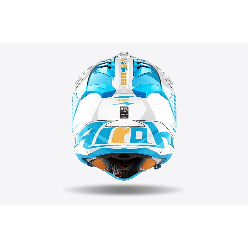 Čelada za motokros Airoh Aviator 3 Six Days Argentina Glossy Blue