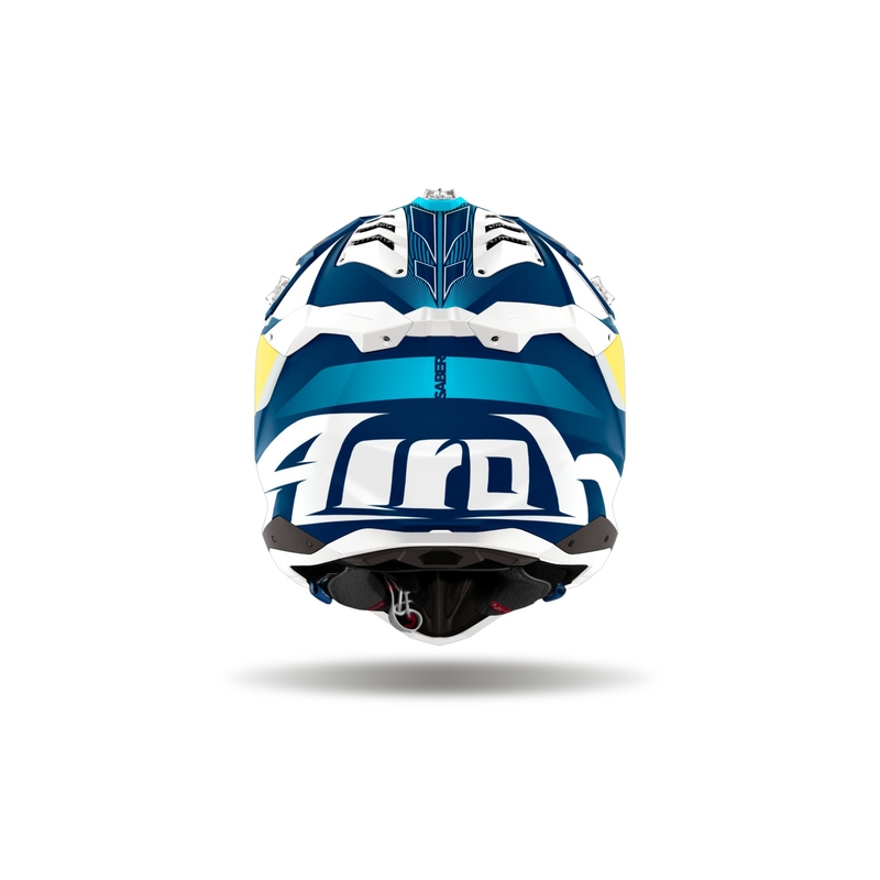 Čelada za motokros Airoh Aviator 3 Saber, mat modra