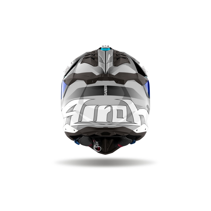 Motokros čelada Airoh Aviator 3 Sabre 2024 Glossy Blue