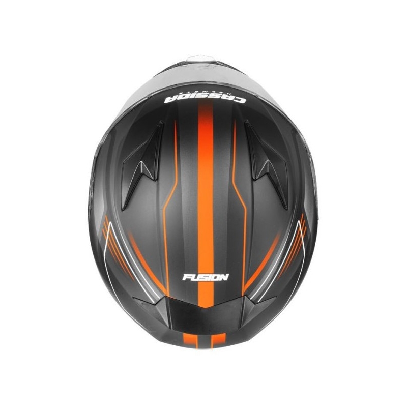Cassida Apex Fusion Black-Orange-White Motoristična čelada razprodaja