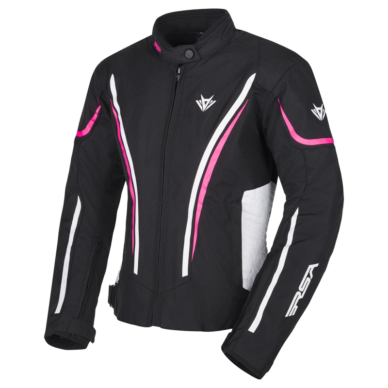 Ženska motoristična jakna RSA Wasp black-pink-white - kakovost II