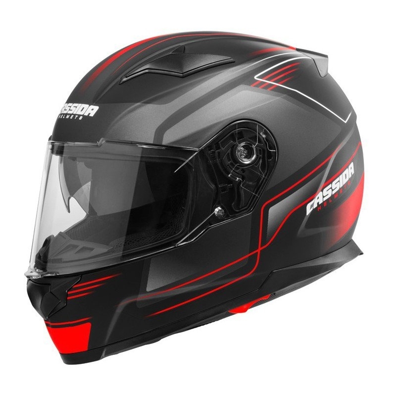 Cassida Apex Fusion black-fluo rdeča motoristična čelada razprodaja