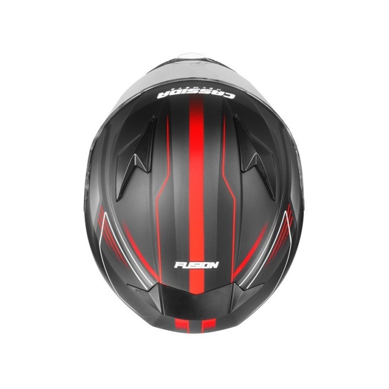 Cassida Apex Fusion black-fluo rdeča motoristična čelada razprodaja