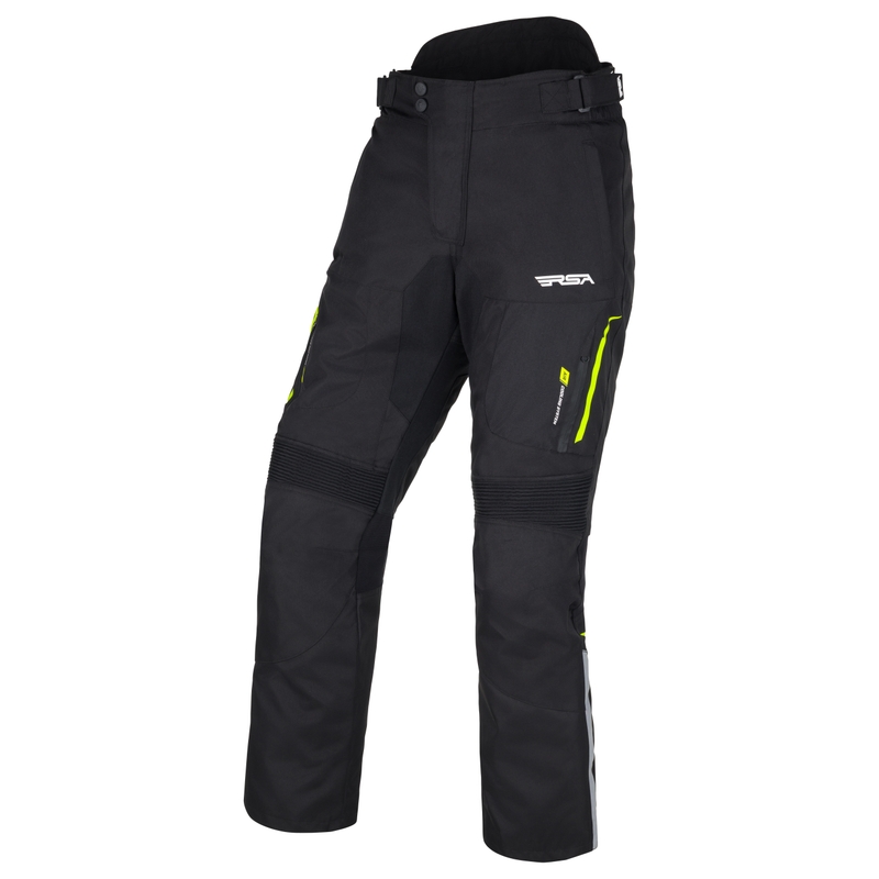 Motoristične hlače RSA Wasp black-white-fluo yellow - kakovost II