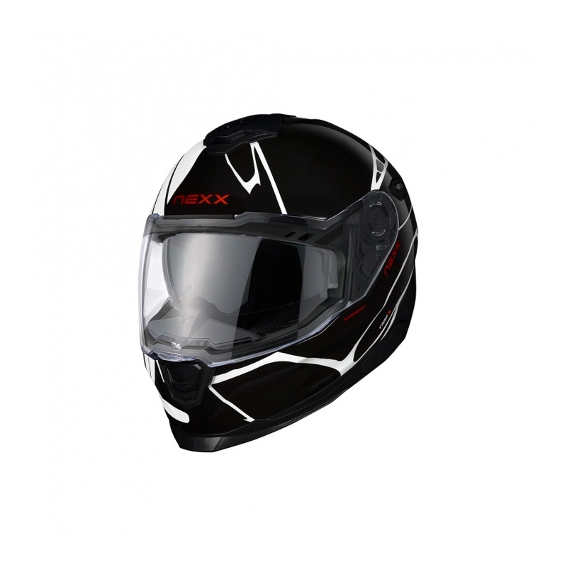 Integralna motoristična čelada Nexx Y.100 B-SIDE črno-bela razprodaja