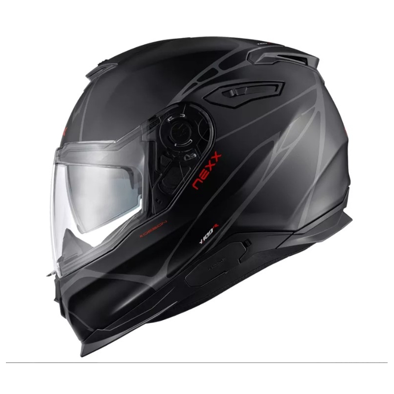 Integralna motoristična čelada Nexx Y.100 B-SIDE črno-siva razprodaja