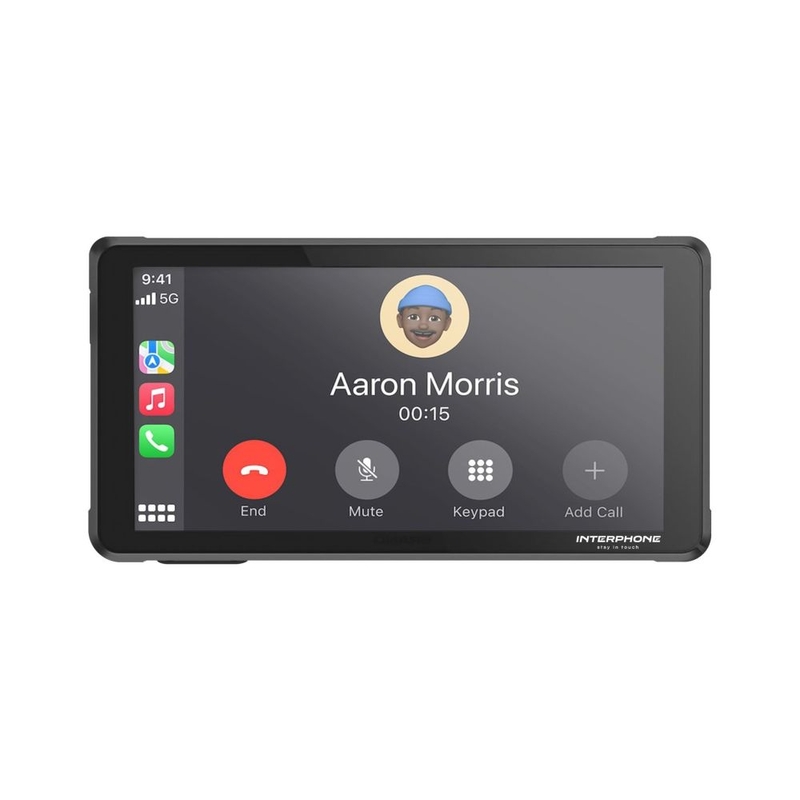 Interphone RIDESYNC Apple CarPlay in Android Auto zaslon za motorna kolesa