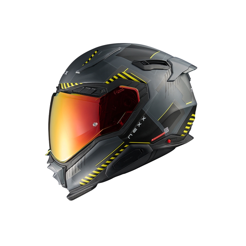 Integralna motoristična čelada Nexx X.WST3 Fluence rumeno-siva razprodaja