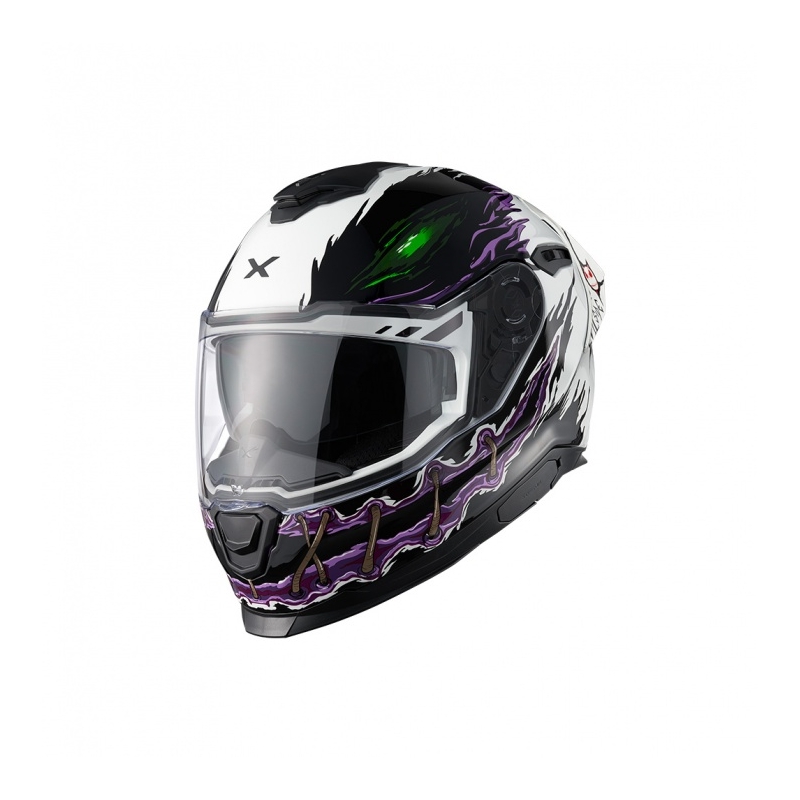 Integralna motoristična čelada Nexx Y.100R Night Rider bela razprodaja